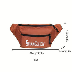 Letter Graphic Chest Bag Sports Fitness Crossbody Fanny Pack