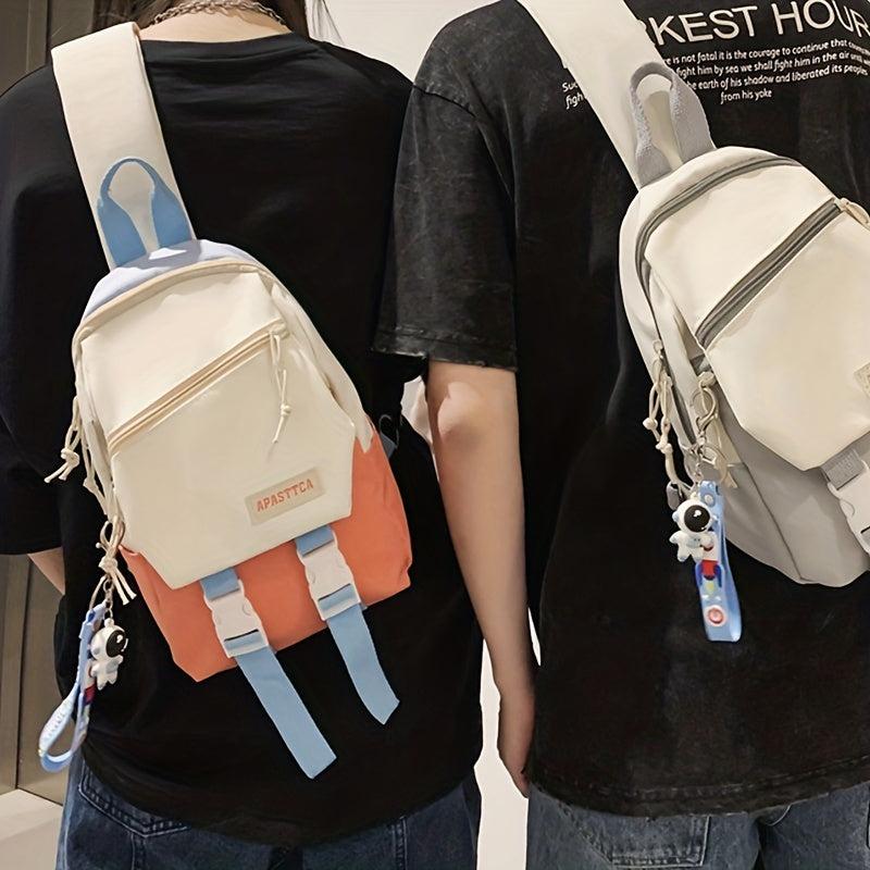 Colorblock Sling Bag Lightweight Chest Bag