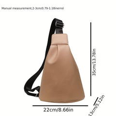 Women's PU Leather Chest Bag Crossbody Travel Shoulder Purse