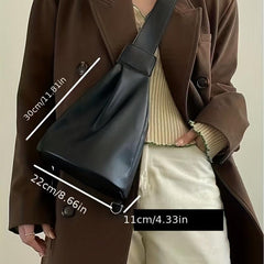 Women's PU Leather Chest Bag Crossbody Travel Shoulder Purse