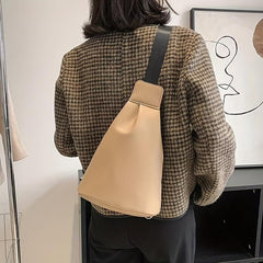 Women's PU Leather Chest Bag Crossbody Travel Shoulder Purse