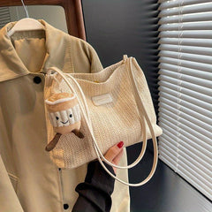 Straw Woven Tote Bag Summer Beach Hobo Bag Women's Casual Handbag