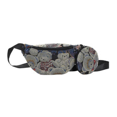Cute Bear Pattern Chest Bag with Mini Purse