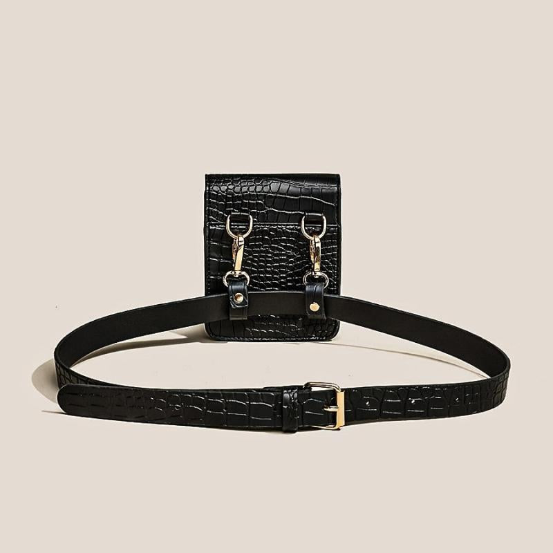 Crocodile Embossed Fanny Pack for Women