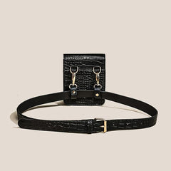 Crocodile Embossed Fanny Pack for Women