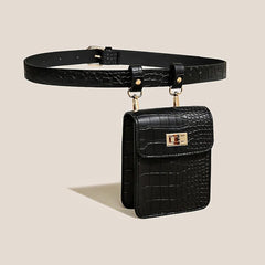 Crocodile Embossed Fanny Pack for Women