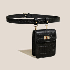Crocodile Embossed Fanny Pack for Women