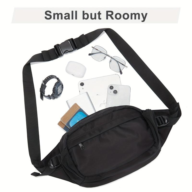 Solid Waist Bag All Match Zipper Fancy Pack Sports Chest Bag