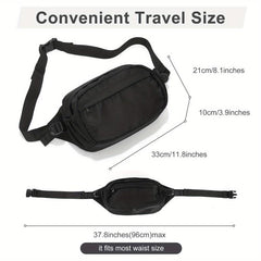 Solid Waist Bag All Match Zipper Fancy Pack Sports Chest Bag
