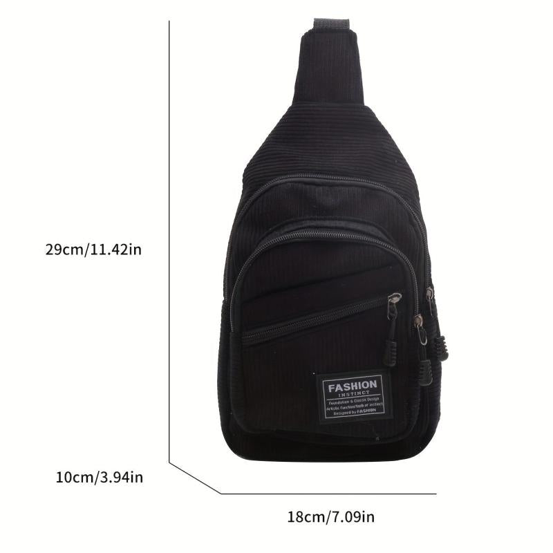 Large Capacity Fanny Pack Soft Zipper Chest Bag Durable Adjustable Strap