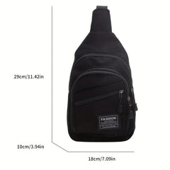 Large Capacity Fanny Pack Soft Zipper Chest Bag Durable Adjustable Strap