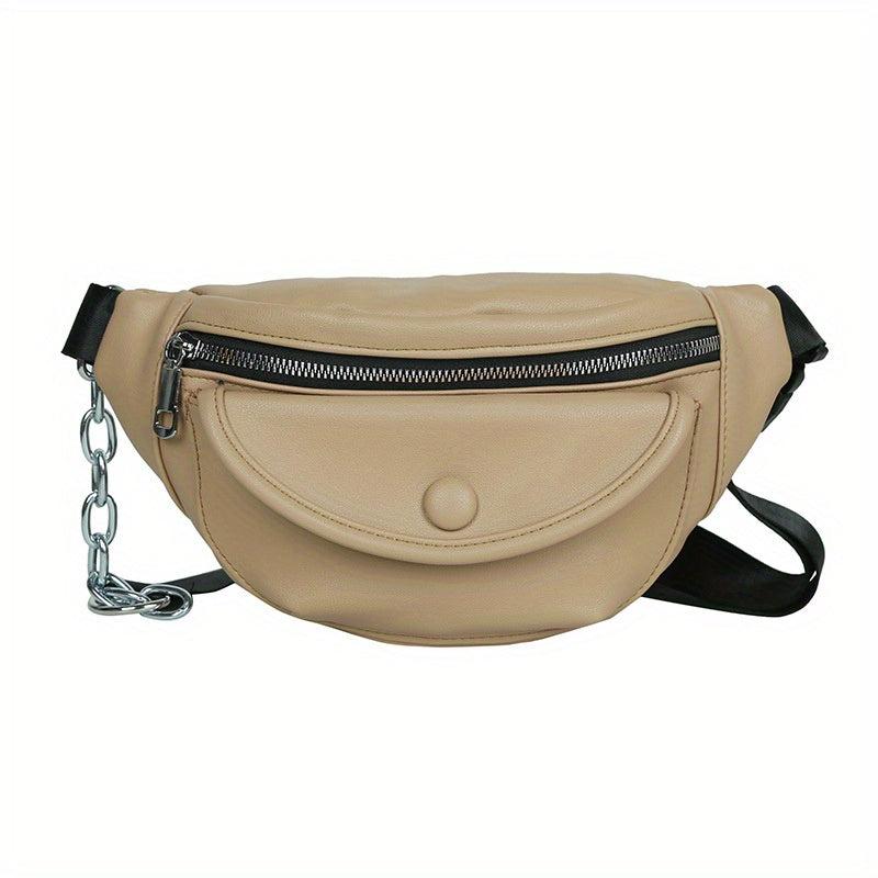 Stylish Fanny Pack Chain Crossbody Bag Women's Chest Purse