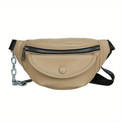 Stylish Fanny Pack Chain Crossbody Bag Women's Chest Purse