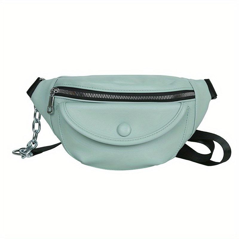 Stylish Fanny Pack Chain Crossbody Bag Women's Chest Purse