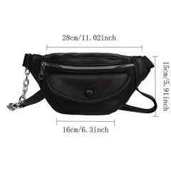 Stylish Fanny Pack Chain Crossbody Bag Women's Chest Purse