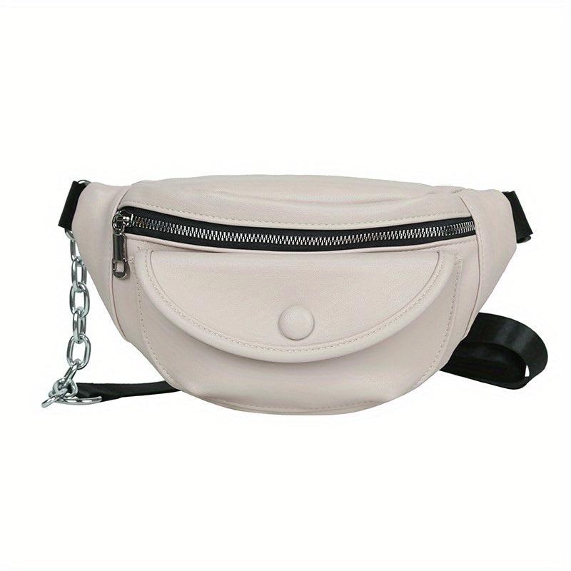 Stylish Fanny Pack Chain Crossbody Bag Women's Chest Purse