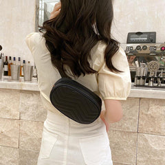 Women's Quilted Crossbody Waist Bag Lightweight Chest Bag