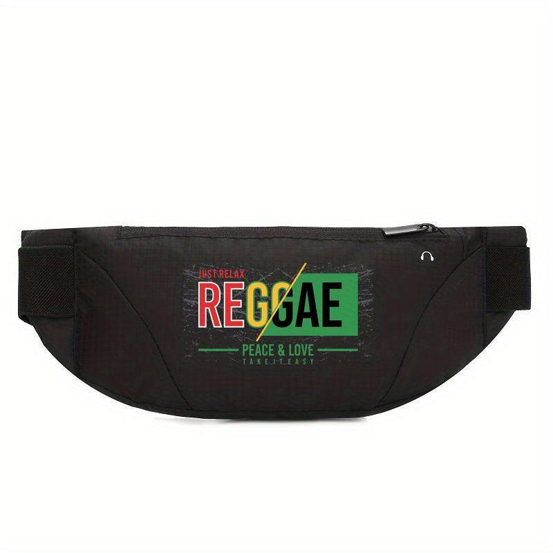 Colorful Letter Pattern Sports Chest Bag Lightweight Casual Waist Bag