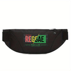 Colorful Letter Pattern Sports Chest Bag Lightweight Casual Waist Bag