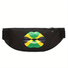 Colorful Letter Pattern Sports Chest Bag Lightweight Casual Waist Bag