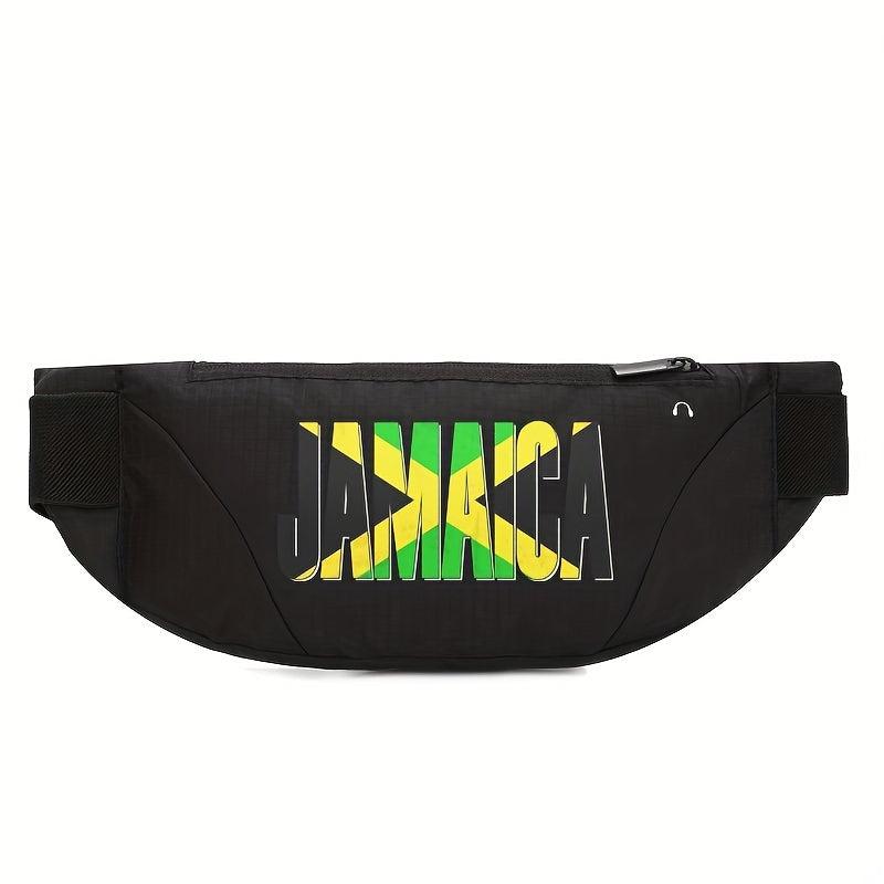 Colorful Letter Pattern Sports Chest Bag Lightweight Casual Waist Bag