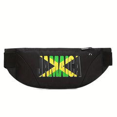 Colorful Letter Pattern Sports Chest Bag Lightweight Casual Waist Bag