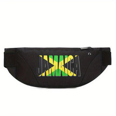 Colorful Letter Pattern Sports Chest Bag Lightweight Casual Waist Bag