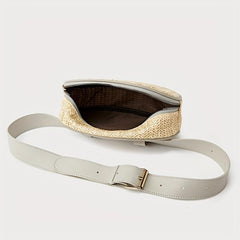 Straw Woven Summer Chest Bag Braided Crossbody Fanny Pack