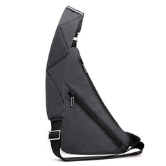 Casual Minimalist Sling Bag Zipper Sports Storage Chest Bag Running Bag