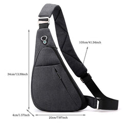 Casual Minimalist Sling Bag Zipper Sports Storage Chest Bag Running Bag