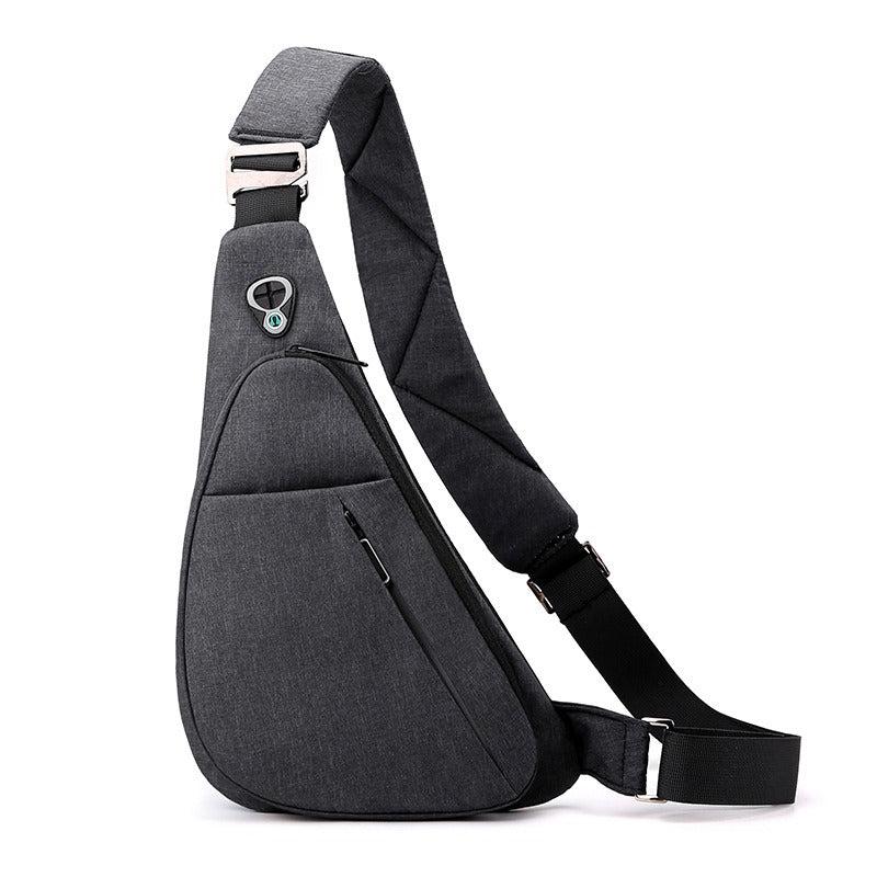 Casual Minimalist Sling Bag Zipper Sports Storage Chest Bag Running Bag