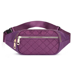 Quilted Waist Bag Zip Detail Fanny Pack