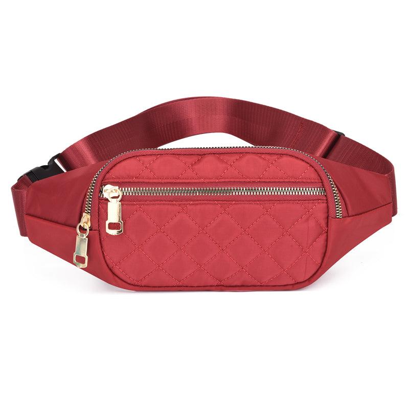 Quilted Waist Bag Zip Detail Fanny Pack