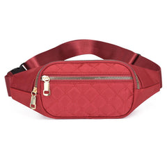 Quilted Waist Bag Zip Detail Fanny Pack
