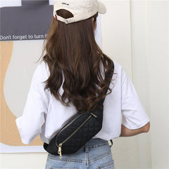 Quilted Waist Bag Zip Detail Fanny Pack