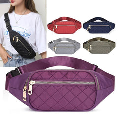 Quilted Waist Bag Zip Detail Fanny Pack