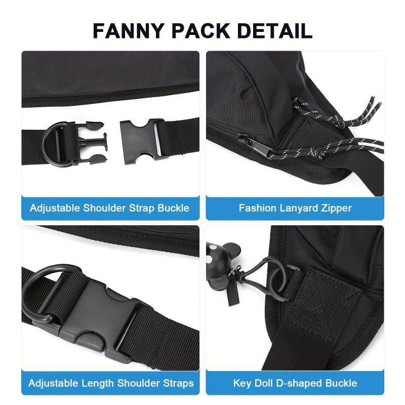 Minimalist Solid Chest Bag Casual Crossbody Bag Sports Outdoor Waist Fancy Pack