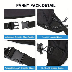 Minimalist Solid Chest Bag Casual Crossbody Bag Sports Outdoor Waist Fancy Pack