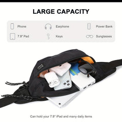 Minimalist Solid Chest Bag Casual Crossbody Bag Sports Outdoor Waist Fancy Pack
