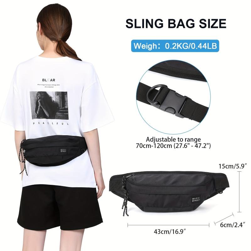 Minimalist Solid Chest Bag Casual Crossbody Bag Sports Outdoor Waist Fancy Pack
