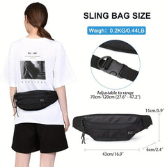 Minimalist Solid Chest Bag Casual Crossbody Bag Sports Outdoor Waist Fancy Pack