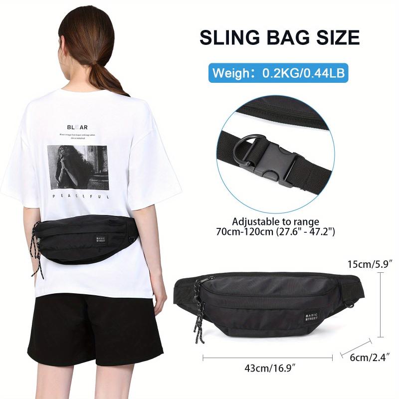 Minimalist Solid Chest Bag Casual Crossbody Bag Sports Outdoor Waist Fancy Pack