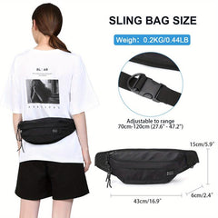 Minimalist Solid Chest Bag Casual Crossbody Bag Sports Outdoor Waist Fancy Pack