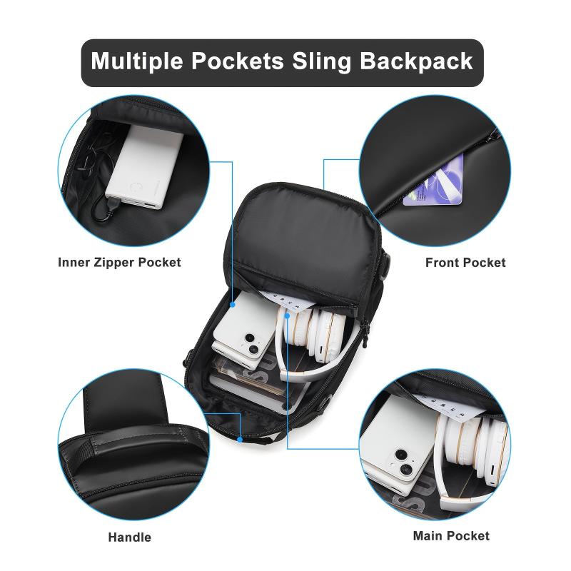 Large Capacity Crossbody Bag Sports Fitness Gym Chest Bag