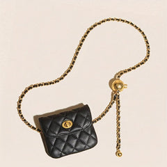 Argyle Quilted Chain Belt Bag for Women