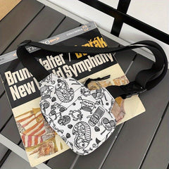 Cartoon Animal Graffiti Sling Bag for Sports Travel