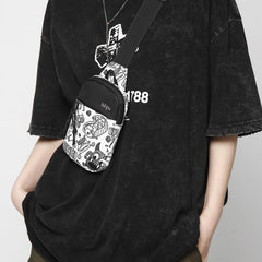 Cartoon Animal Graffiti Sling Bag for Sports Travel