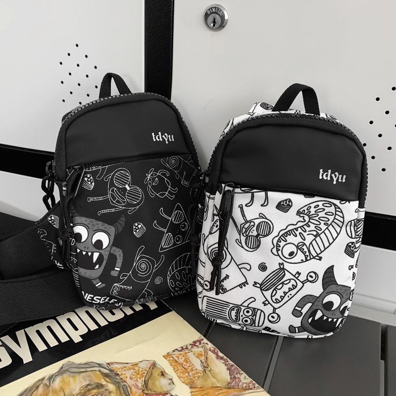 Cartoon Animal Graffiti Sling Bag for Sports Travel