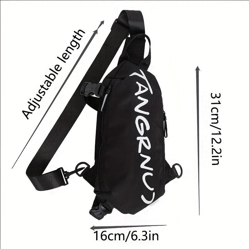 Letter Graphic Sling Bag Outdoor Sports Crossbody Bag