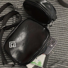 Geo Pattern Square Bag With Coin Purse Mini PU Leather Crossbody Bag